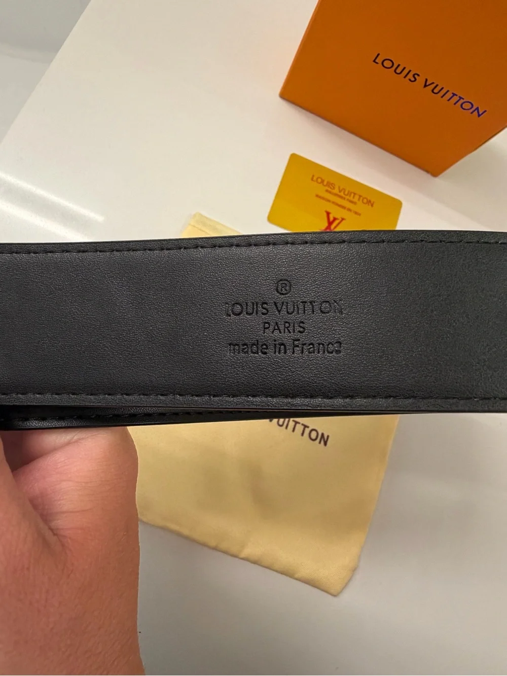 Louis Vuitton Black Monogram Belt